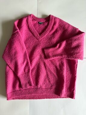 wild fable Hot Pink V-Neck Sweater